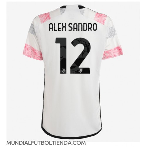 Camiseta Juventus Alex Sandro #12 Segunda Equipación Replica 2023-24 mangas cortas